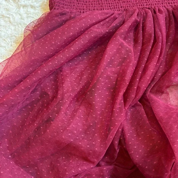 Free People Intimately Women's L Can't Stop Won't Stop Mesh Slip Dress Burgundy - Picture 5 of 12